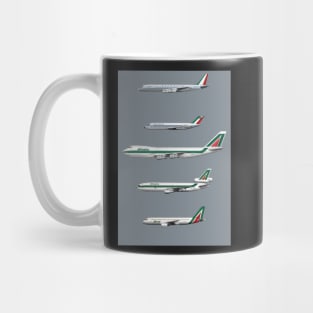 A Selection of Alitalia Liveries from 1960 to 2021 Mug